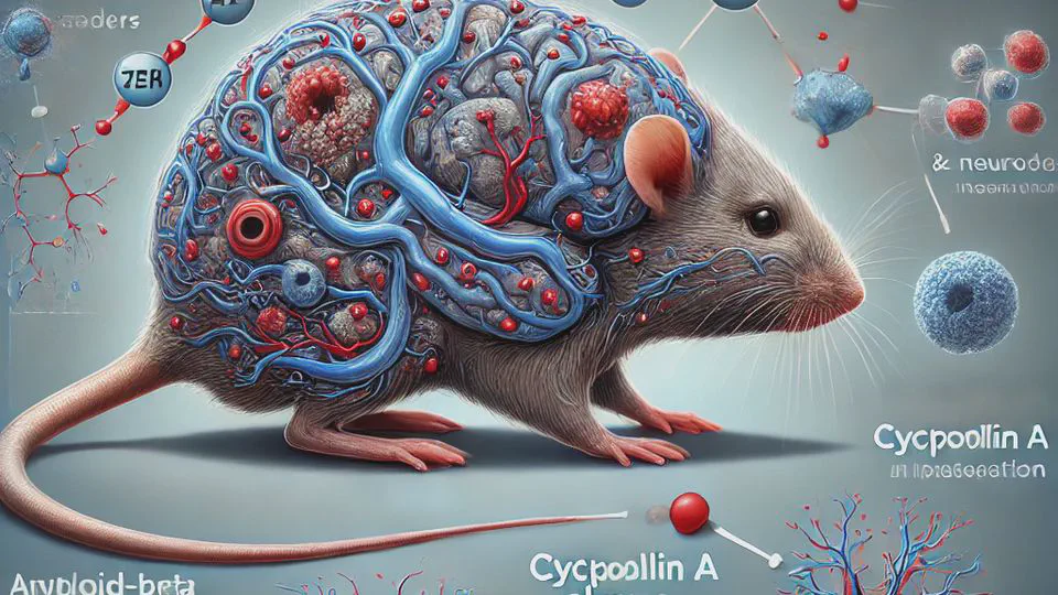 APOE4 accelerates advanced-stage vascular and neurodegenerative disorder in old Alzheimer’s mice via cyclophilin A independently of amyloid-β